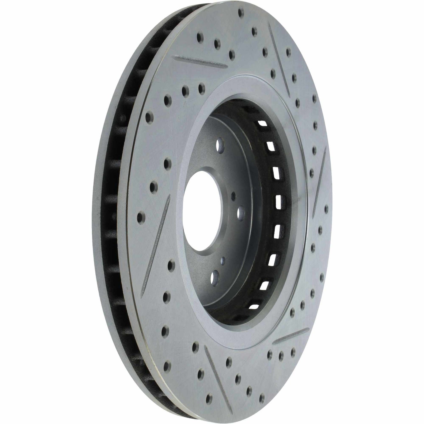 StopTech Select Sport Drilled And Slotted Brake Rotor; Front Right