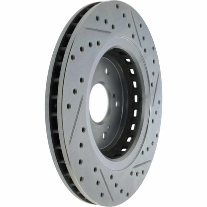 StopTech Select Sport Drilled And Slotted Brake Rotor; Front Right