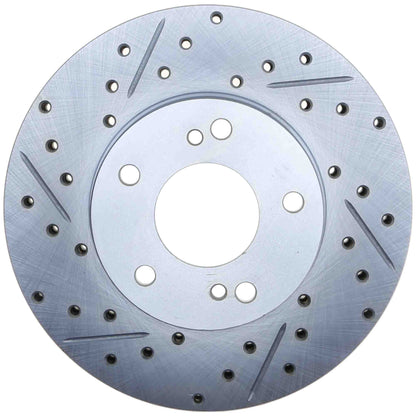 StopTech Select Sport Drilled And Slotted Brake Rotor; Front Right