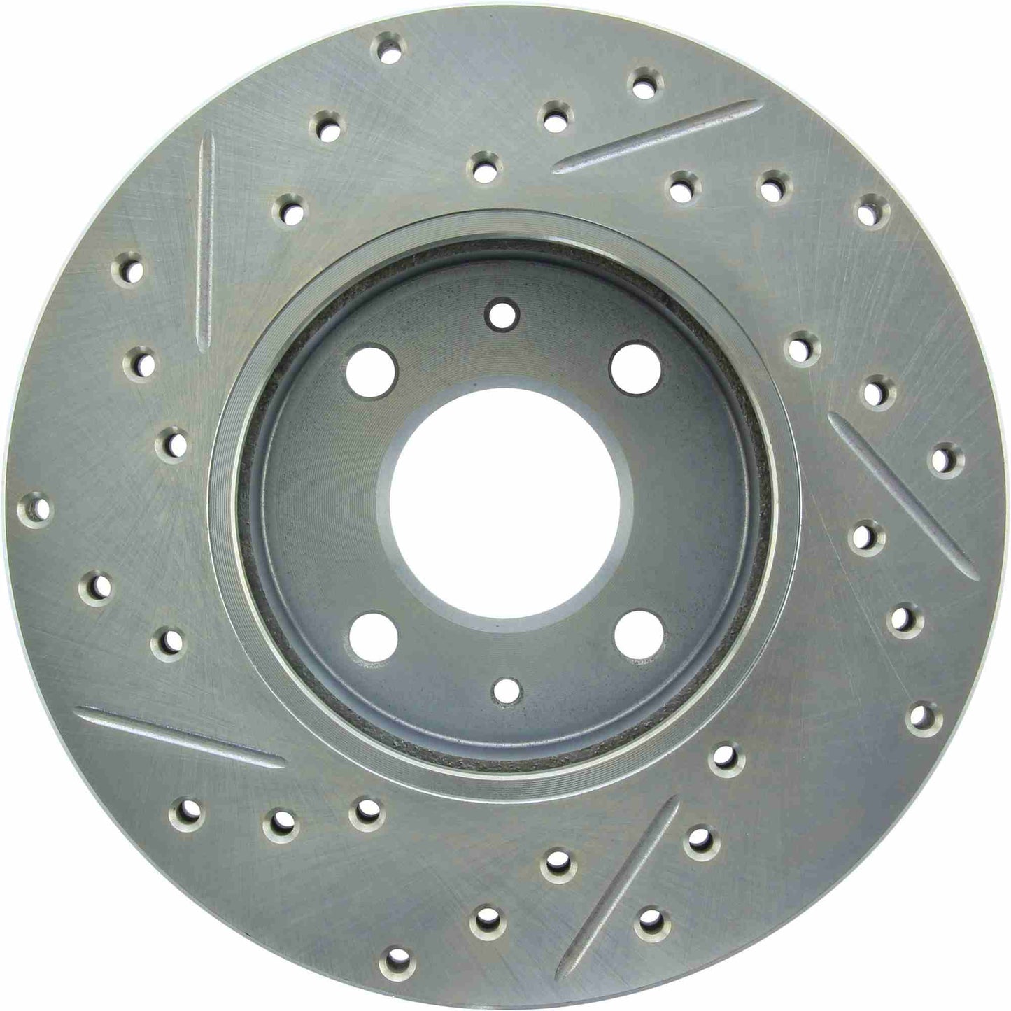 StopTech Select Sport Drilled And Slotted Brake Rotor; Front Left