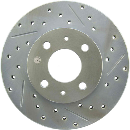 StopTech Select Sport Drilled And Slotted Brake Rotor; Front Left