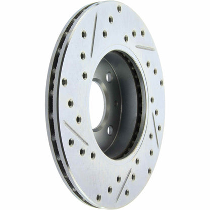 StopTech Select Sport Drilled And Slotted Brake Rotor; Front Left