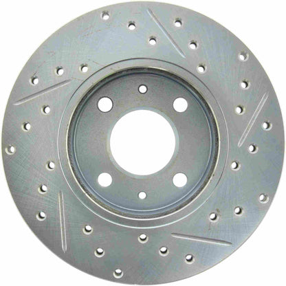 StopTech Select Sport Drilled And Slotted Brake Rotor; Front Right