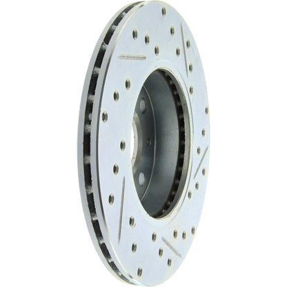 StopTech Select Sport Drilled And Slotted Brake Rotor; Front Right