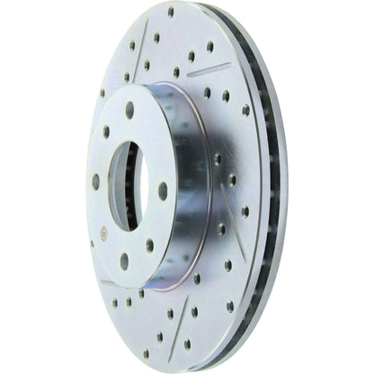 StopTech Select Sport Drilled And Slotted Brake Rotor; Front Right