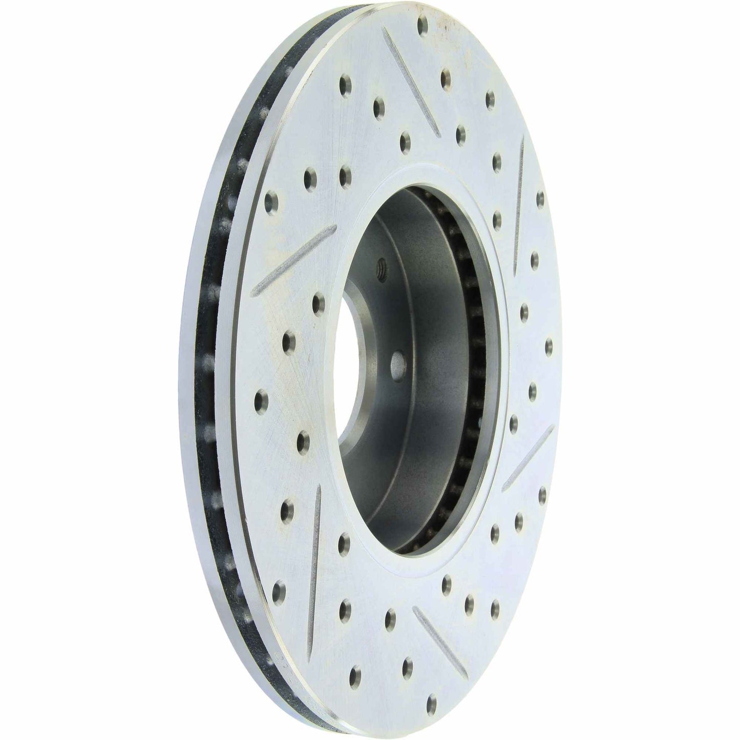 StopTech Select Sport Drilled And Slotted Brake Rotor; Front Right