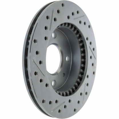 StopTech Select Sport Drilled And Slotted Brake Rotor; Front Left