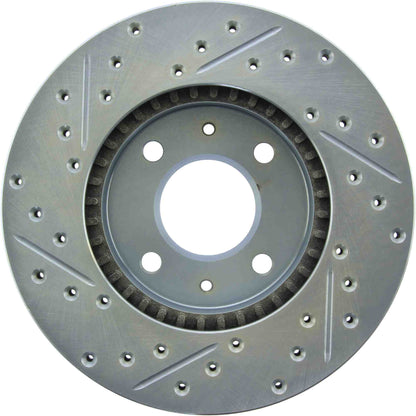 StopTech Select Sport Drilled And Slotted Brake Rotor; Front Left