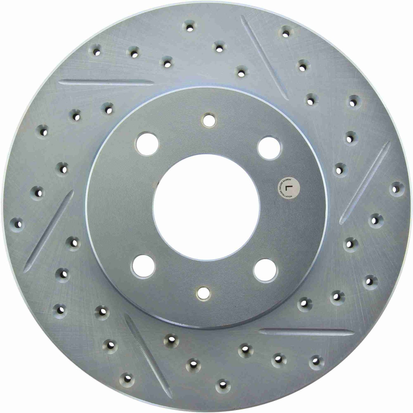 StopTech Select Sport Drilled And Slotted Brake Rotor; Front Left