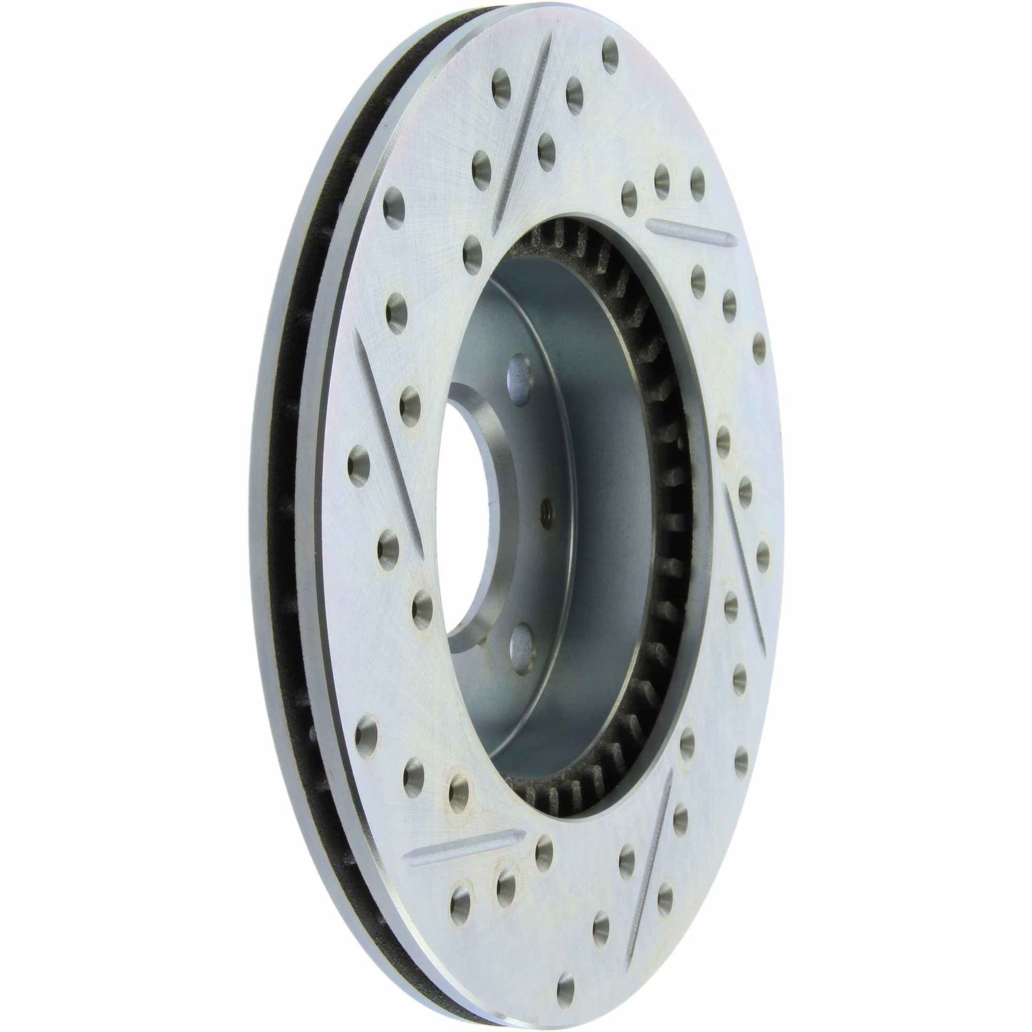 StopTech Select Sport Drilled And Slotted Brake Rotor; Front Left