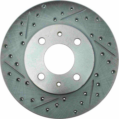 StopTech Select Sport Drilled And Slotted Brake Rotor; Front Right