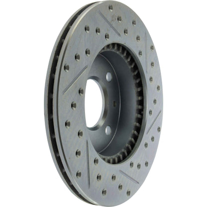 StopTech Select Sport Drilled And Slotted Brake Rotor; Front Right