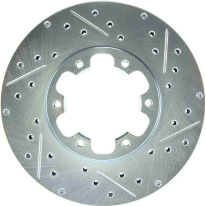 StopTech Select Sport Drilled And Slotted Brake Rotor; Front Left