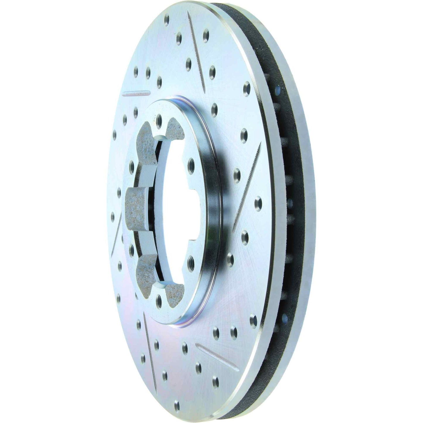 StopTech Select Sport Drilled And Slotted Brake Rotor; Front Left