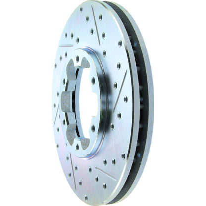 StopTech Select Sport Drilled And Slotted Brake Rotor; Front Left