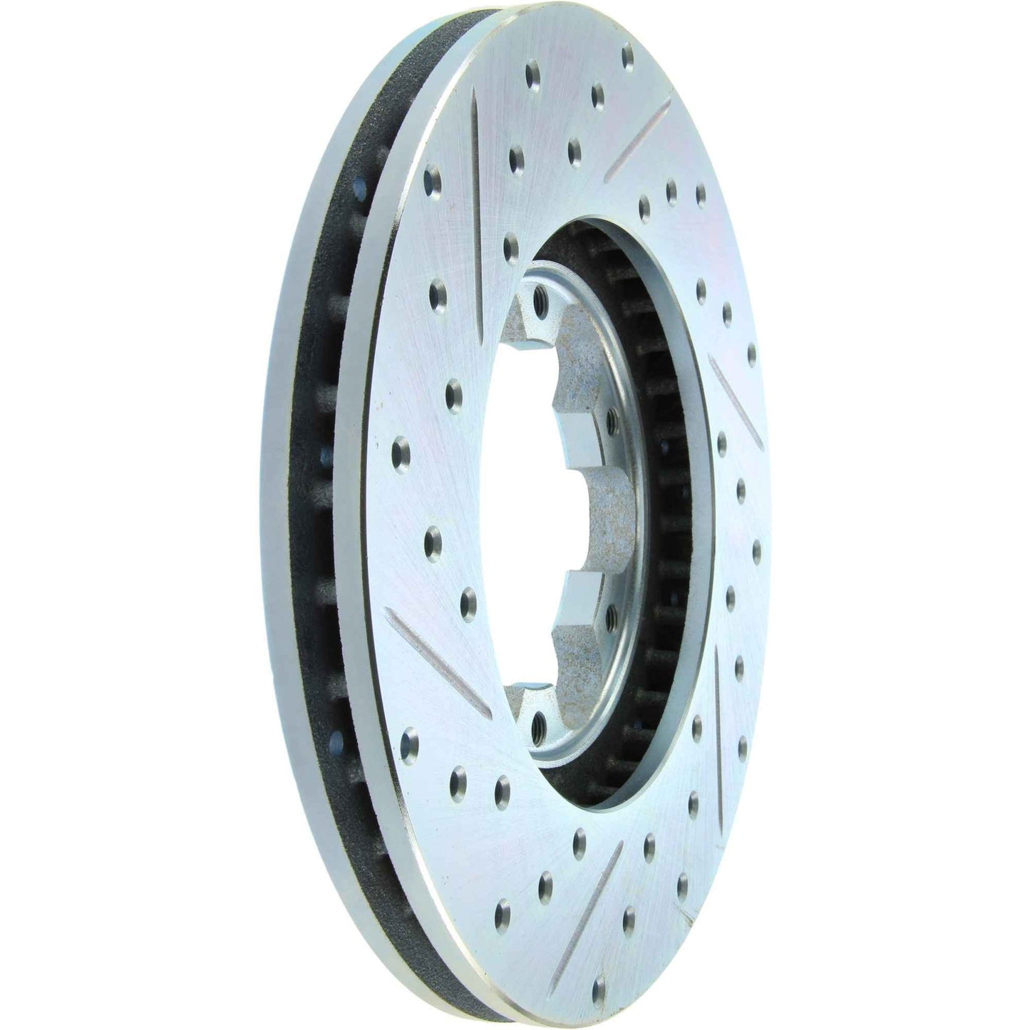 StopTech Select Sport Drilled And Slotted Brake Rotor; Front Left