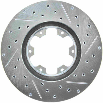 StopTech Select Sport Drilled And Slotted Brake Rotor; Front Right