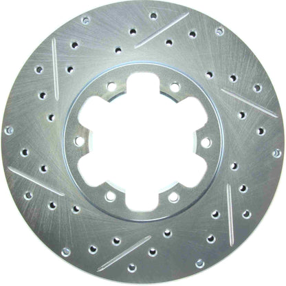 StopTech Select Sport Drilled And Slotted Brake Rotor; Front Right