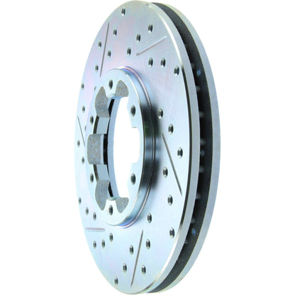 StopTech Select Sport Drilled And Slotted Brake Rotor; Front Right