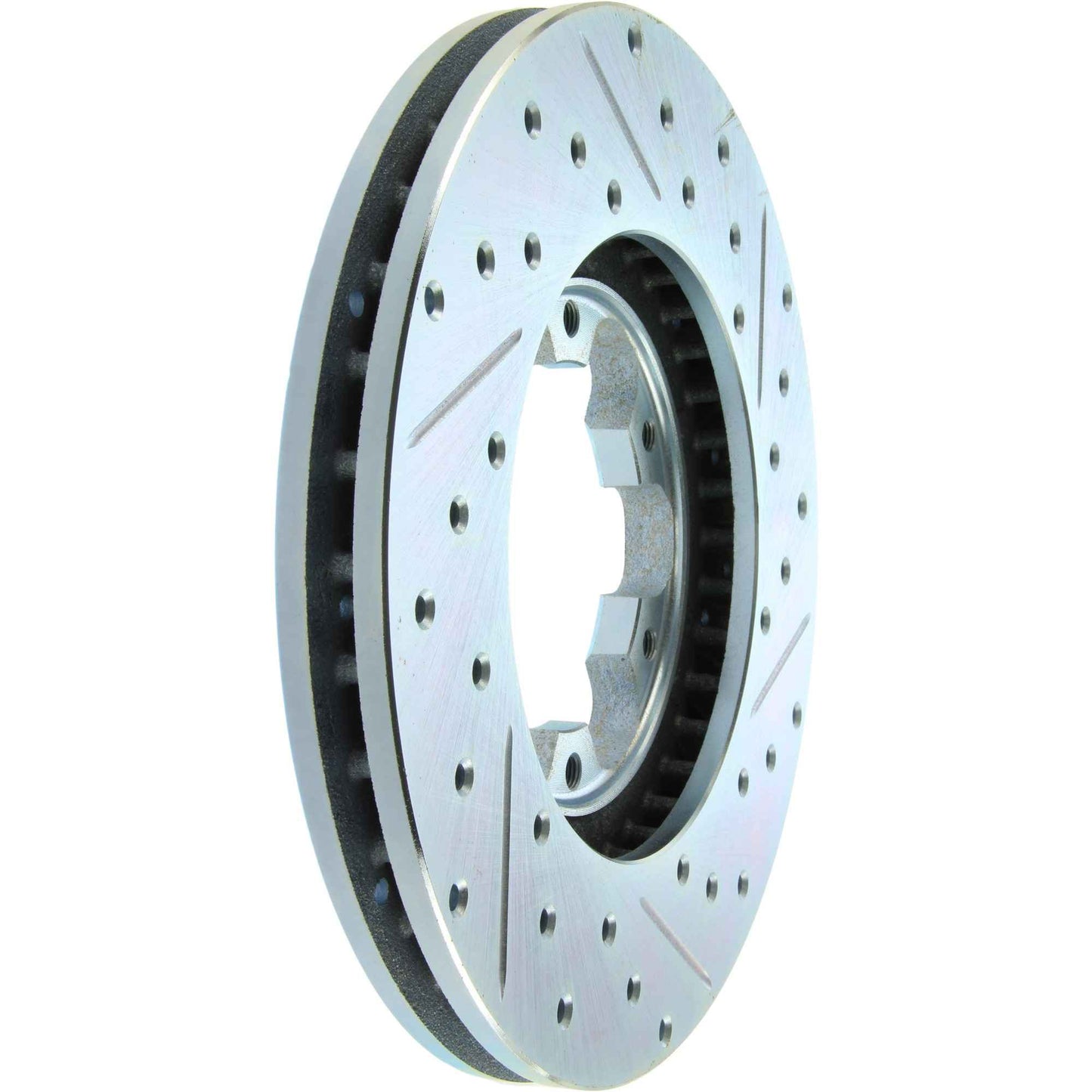 StopTech Select Sport Drilled And Slotted Brake Rotor; Front Right