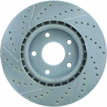 StopTech Select Sport Drilled And Slotted Brake Rotor; Front Left