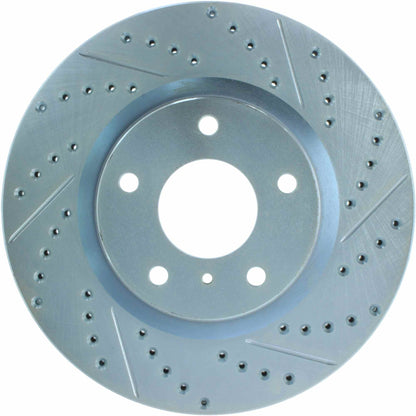 StopTech Select Sport Drilled And Slotted Brake Rotor; Front Left