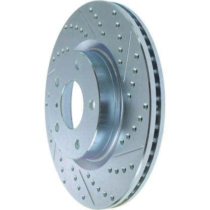 StopTech Select Sport Drilled And Slotted Brake Rotor; Front Left