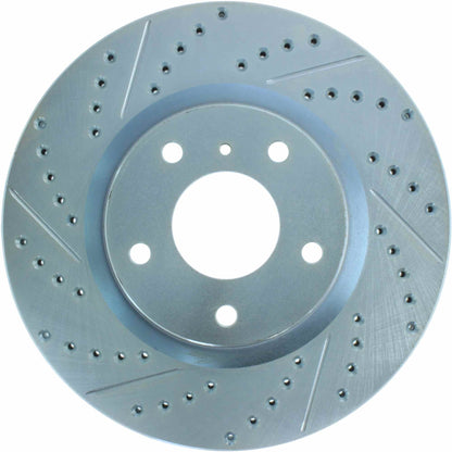 StopTech Select Sport Drilled And Slotted Brake Rotor; Front Right