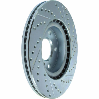 StopTech Select Sport Drilled And Slotted Brake Rotor; Front Right
