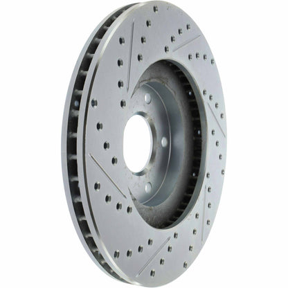StopTech Select Sport Drilled And Slotted Brake Rotor; Front Left