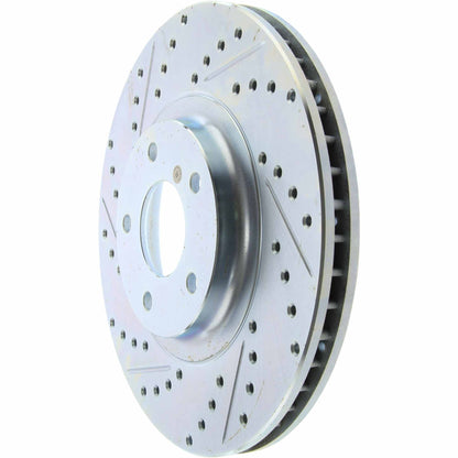 StopTech Select Sport Drilled And Slotted Brake Rotor; Front Right