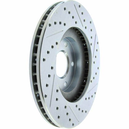 StopTech Select Sport Drilled And Slotted Brake Rotor; Front Right