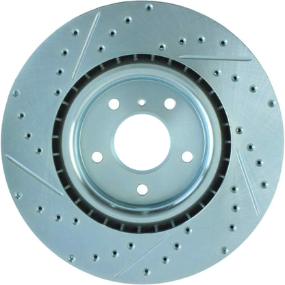 StopTech Select Sport Drilled And Slotted Brake Rotor; Front Left
