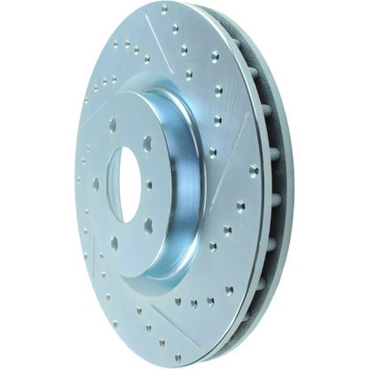 StopTech Select Sport Drilled And Slotted Brake Rotor; Front Left