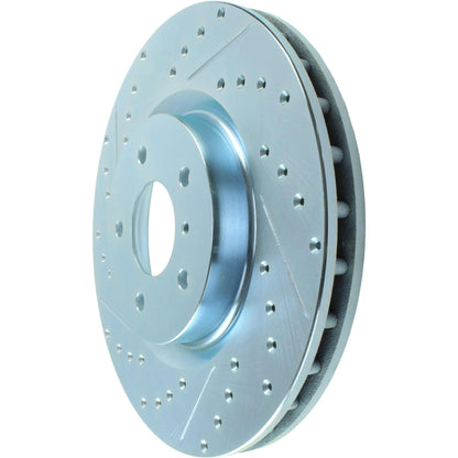 StopTech Select Sport Drilled And Slotted Brake Rotor; Front Right