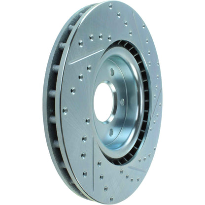 StopTech Select Sport Drilled And Slotted Brake Rotor; Front Right