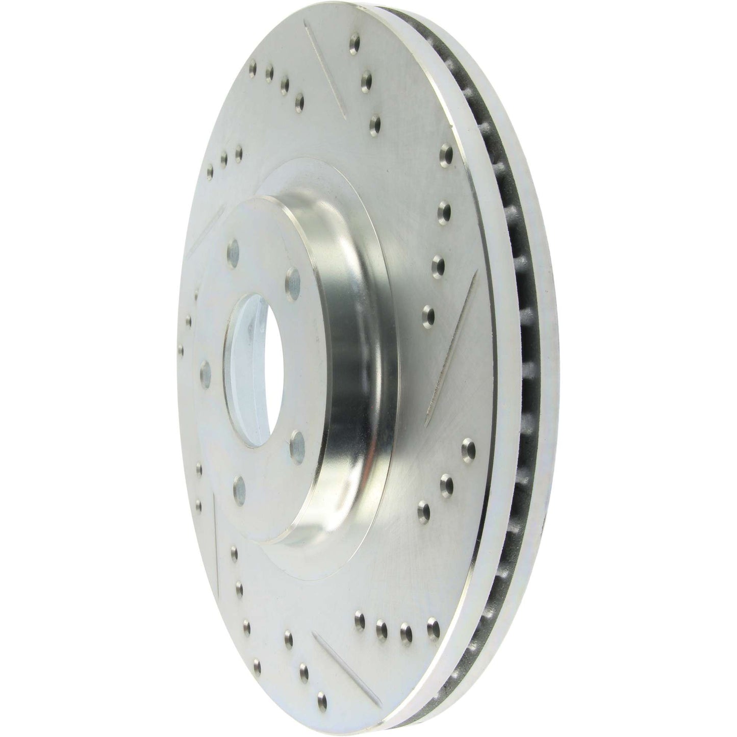 StopTech Select Sport Drilled And Slotted Brake Rotor; Front Left