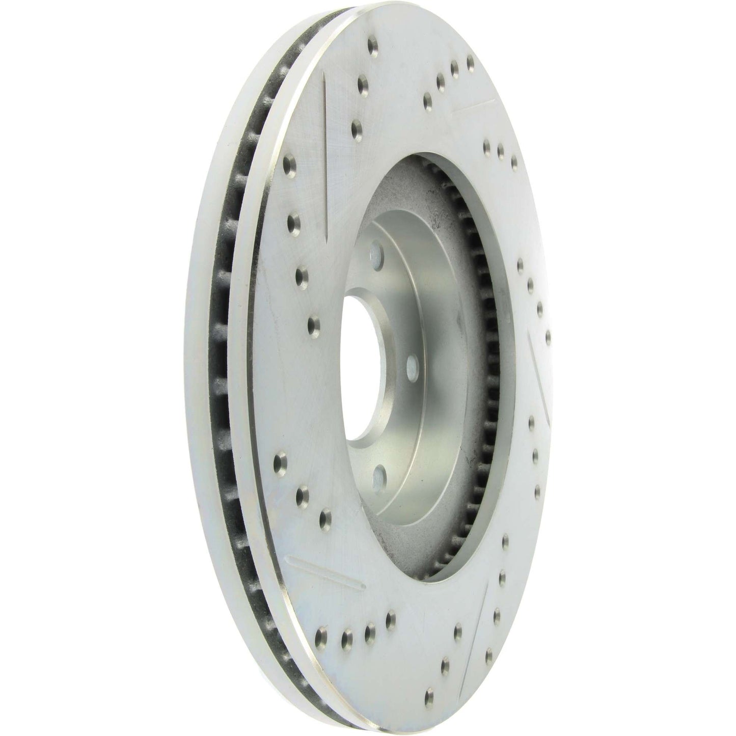 StopTech Select Sport Drilled And Slotted Brake Rotor; Front Left
