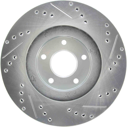 StopTech Select Sport Drilled And Slotted Brake Rotor; Front Right