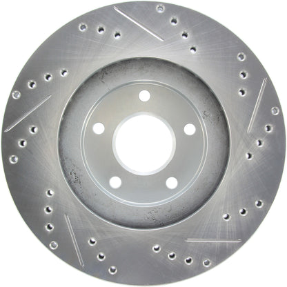 StopTech Select Sport Drilled And Slotted Brake Rotor; Front Right