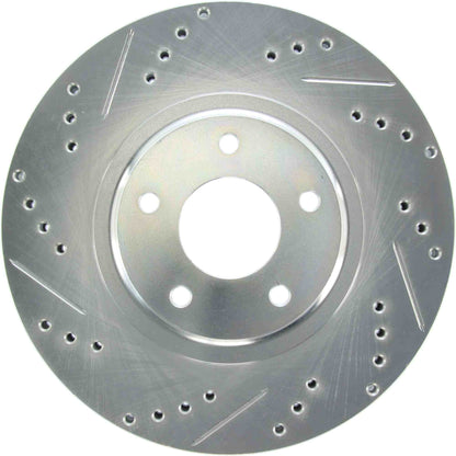 StopTech Select Sport Drilled And Slotted Brake Rotor; Front Right