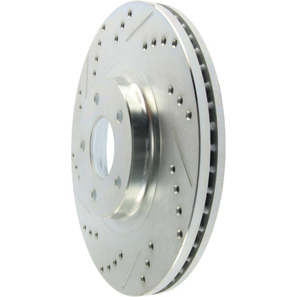 StopTech Select Sport Drilled And Slotted Brake Rotor; Front Right