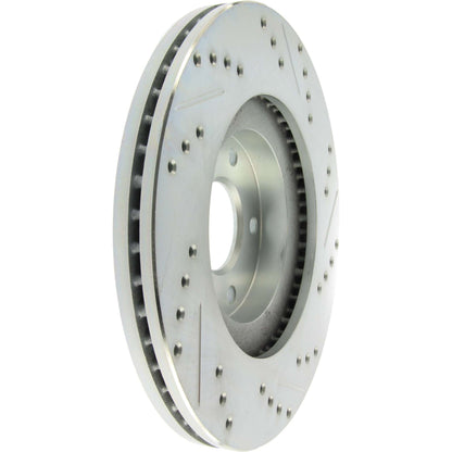 StopTech Select Sport Drilled And Slotted Brake Rotor; Front Right