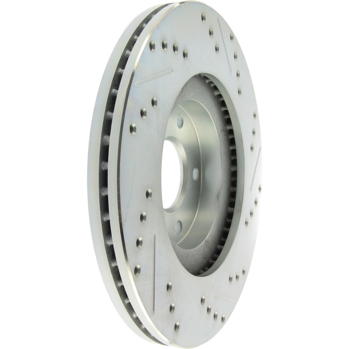 StopTech Select Sport Drilled And Slotted Brake Rotor; Front Right