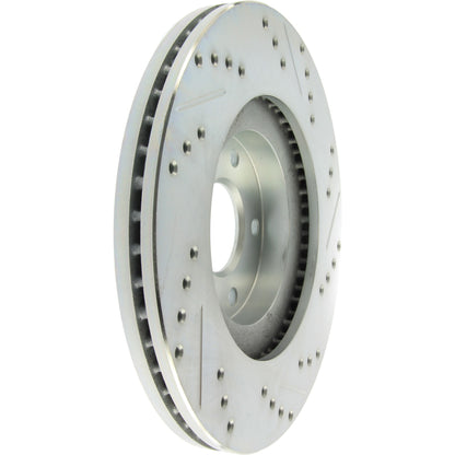 StopTech Select Sport Drilled And Slotted Brake Rotor; Front Right