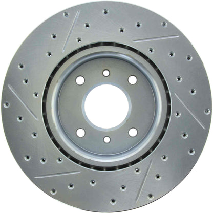 StopTech Select Sport Drilled And Slotted Brake Rotor; Front Left