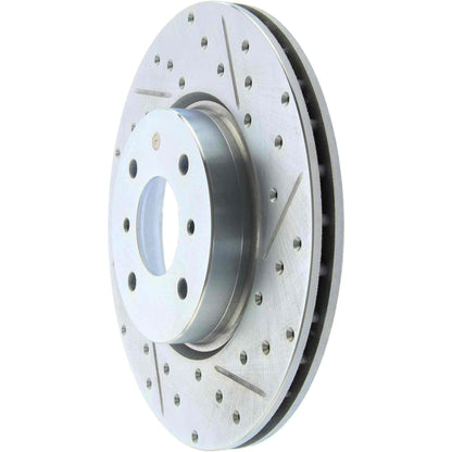 StopTech Select Sport Drilled And Slotted Brake Rotor; Front Left