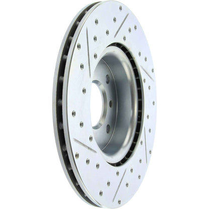 StopTech Select Sport Drilled And Slotted Brake Rotor; Front Left