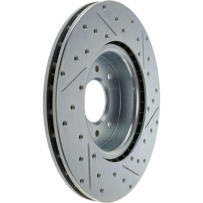 StopTech Select Sport Drilled And Slotted Brake Rotor; Front Right