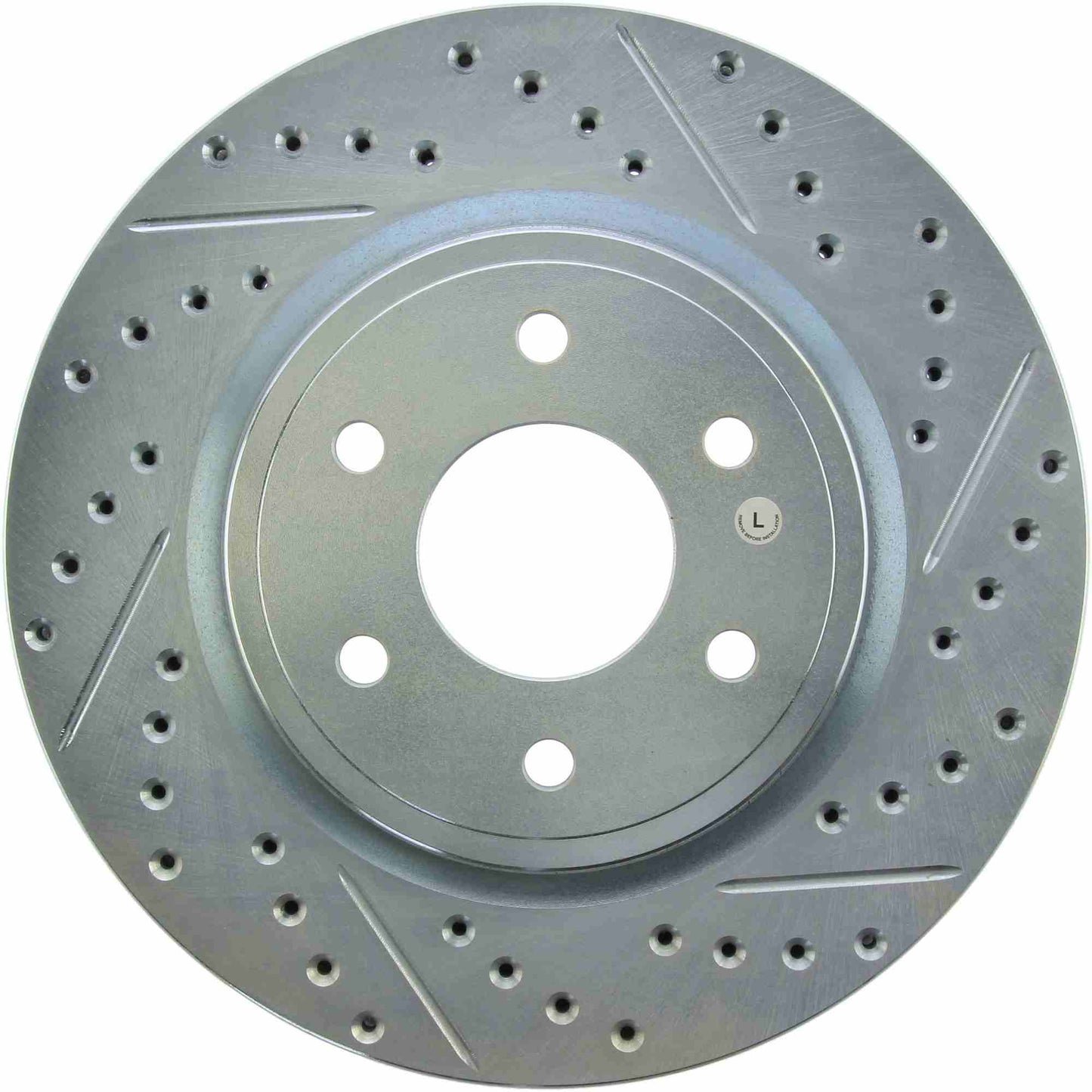 StopTech Select Sport Drilled And Slotted Brake Rotor; Front Left